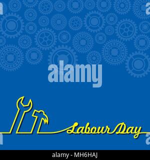 creative abstract, banner or poster for May 1st or Labour Day with nice and beautiful design illustration Stock Vector