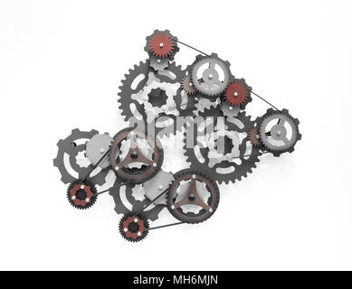 set of gear and cog wheel, teamwork business concept Stock Photo