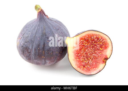 composition of fresh fig fruits isolated on a white background Stock Photo