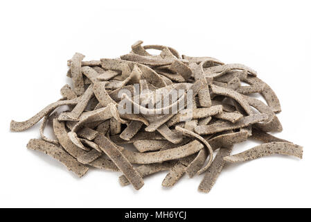 noodles,Pizzoccheri della Valtellina isolated on white background Stock Photo