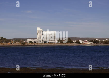 Rayentray hotel on the seafront at Puerto Madryn, Chubut Province, Argentina, Patagonia, Stock Photo