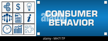 Consumer Behavior Business Symbols Grid Left Stock Photo