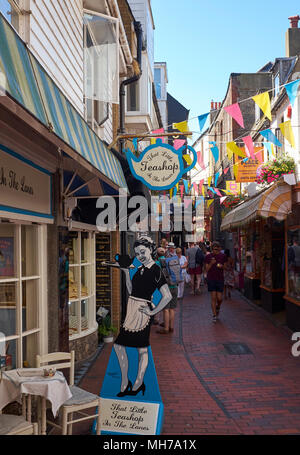 The Small Shops and Cafes of The Lanes in Brighton Sussex England UK Stock Photo