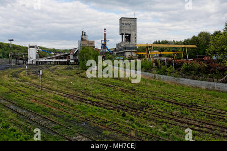 Coal Mine Anna - Pszów. Kohlenbergwerk Anna - Pschow. Stock Photo