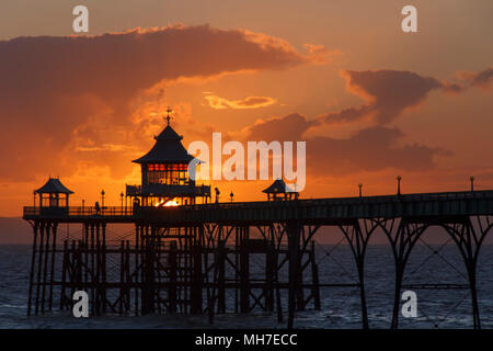 Taken from the beach at Clevedon. Stock Photo