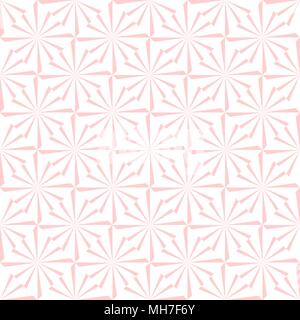 Vector sunburst seamless pattern. Abstract pink seamless pattern on white background Stock Vector