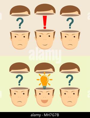 Leadership concept with open heads Stock Vector