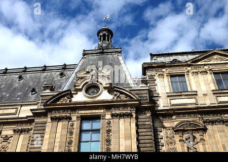 Traditional architecture of building in Paris, France, in front of sky Stock Photo