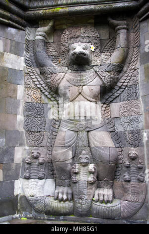 Garuda bas-relief Mendut Monastery Central Java Indonesia Stock Photo