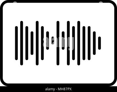 Sound impulse icon, vector icon on white background Stock Vector