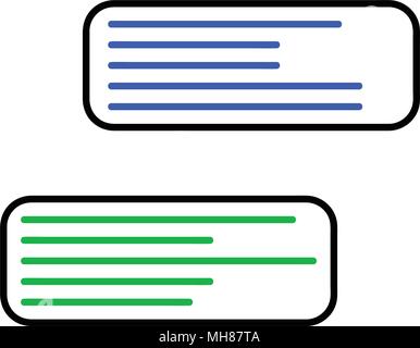 Message boxes icon, vector icon on white background Stock Vector