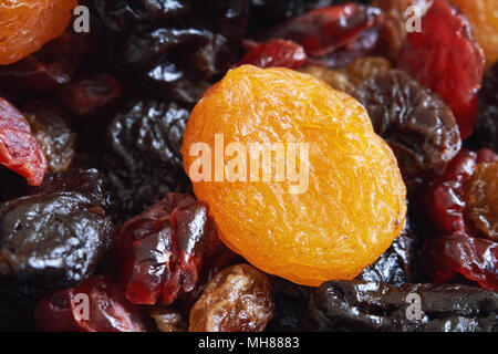 Mix of dried fruits (prunes, raisins, apricots and cranberries) Stock Photo