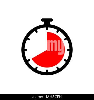 Timer clock icon ui simple style flat illustration. Stock Vector
