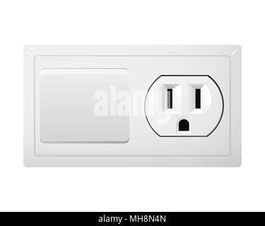 Socket Type B with switch Stock Vector