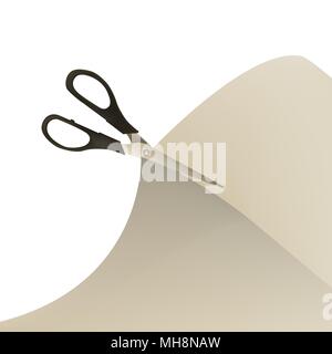 Scissors cut paper Stock Vector