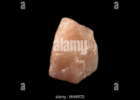 Rose Quartz on a Black Background Stock Photo