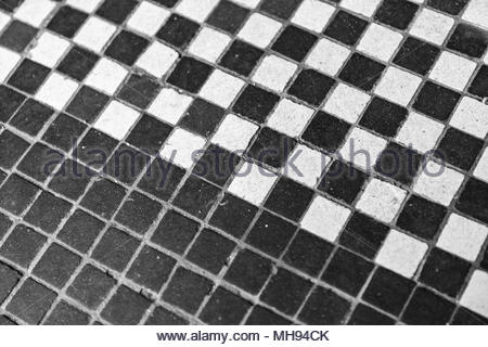 Black and white checkered floor tiles with texture. This tiles Stock ...