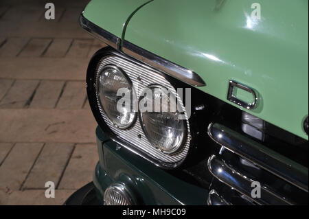 push button gear selector on a 1958 Dodge Sweptside D100 classic American pickup truck Stock Photo