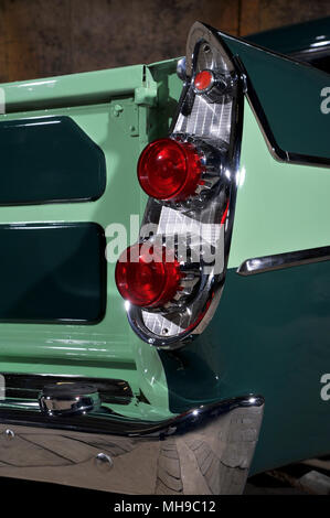 push button gear selector on a 1958 Dodge Sweptside D100 classic American pickup truck Stock Photo