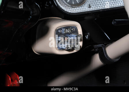 push button gear selector on a 1958 Dodge Sweptside D100 classic American pickup truck Stock Photo