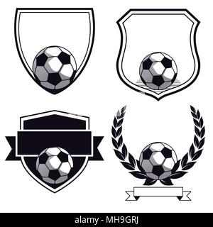 Set of football club signs Stock Vector