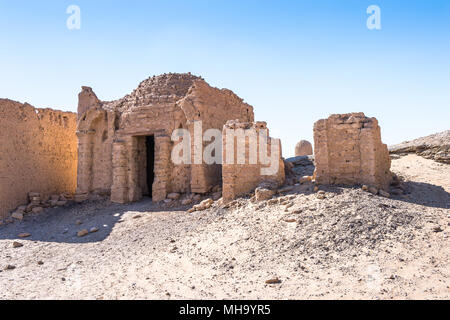 Tombs of the Al-Bagawat (El-Bagawat), an ancient Christian cemetery, one of the oldest in the world, Kharga Oasis, Egypt Stock Photo