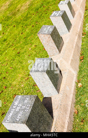 Titanic Cemetery. Place in the city of Halifax in Canada where the victims of the shipwreck were buried. Stock Photo