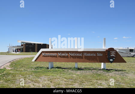 PHILIP, SOUTH DAKOTA - JUNE 22, 2017: Minuteman Missile National Historic Site. The site protects two facilities that were part of a Minuteman Missile Stock Photo