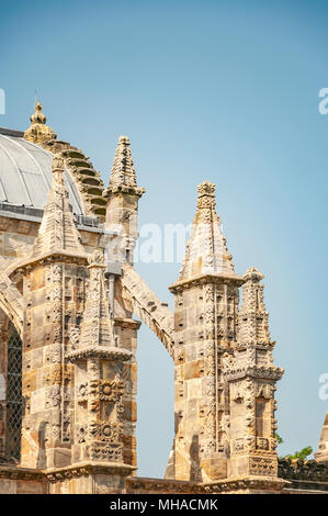 The 15th century Rosslyn Chapel situated in Scotland and made famous by the book, The Da Vinci Code. Stock Photo