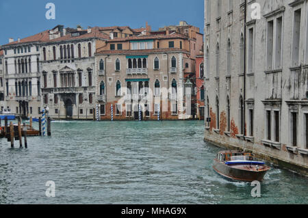 Image of crumbling wall, damaged by sea salt erosion, Venice, Italy. Stock Photo