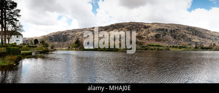 April 30th, 2018, Gougane Barra, Ireland - Saint Finbarr's Oratory, a chapel built on an island in Gougane Barra, a very serene and beautiful place in Stock Photo