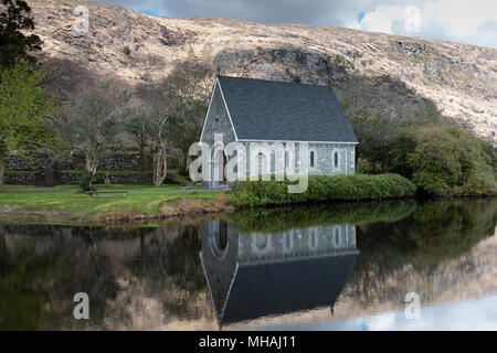 April 30th, 2018, Gougane Barra, Ireland - Saint Finbarr's Oratory, a chapel built on an island in Gougane Barra, a very serene and beautiful place in Stock Photo