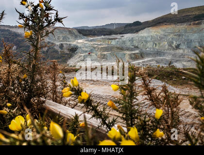Wheal Martyn working clay pit st Austell Cornwall UK Stock Photo