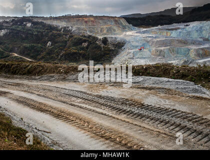 Wheal Martyn working clay pit st Austell Cornwall UK Stock Photo