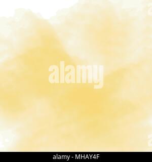 yellow watercolor cloudscape background pattern, watercolor vector illustration Stock Vector