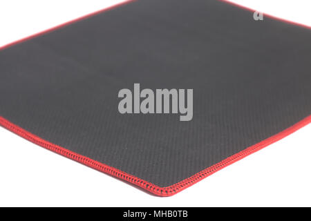 Black mouse pad isolated on white background Stock Photo