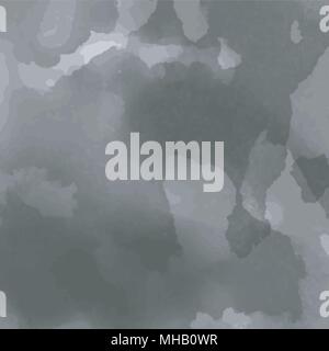 dark grey watercolor marble cloudscape background pattern, watercolor vector illustration Stock Vector