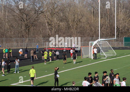 school field meet track middle alamy jump boys during middleton participate wisconsin youth usa