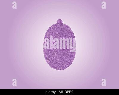 Abstraction of a plum on a violet background Stock Vector