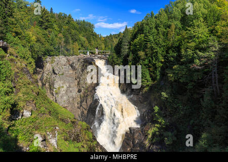 Canyon Sainte-Anne, Sainte-Anne Waterfall, Sainte-Anne-du-Nord River, Beaupré, Québec Province, Canada Stock Photo