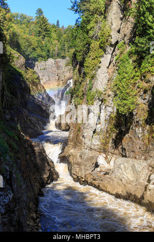 Canyon Sainte-Anne, Sainte-Anne-du-Nord River, Beaupré, Province of Québec, Canada Stock Photo