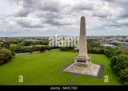 The Wellington Monument located in the Phoenix Park, Dublin, Ireland Stock Photo