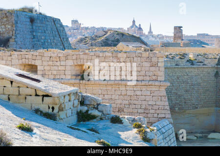 St Dominic Counterguard Fort Ricasoli Stock Photo