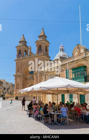 Parish Church of Our Lady of Pompei Marsaxlokk Stock Photo