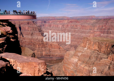 In and around West Rim of Grand Canyon Stock Photo