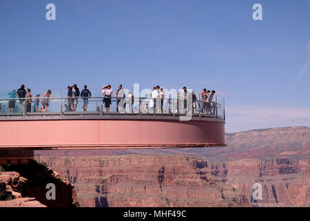 In and around West Rim of Grand Canyon Stock Photo