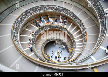Bramante Staircase, Vatican Museums, Vatican City, Rome Stock Photo