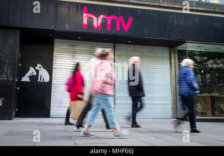 Closed HMV store in Southampton High Street Stock Photo
