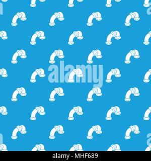 Curved pipe pattern vector seamless blue repeat for any use Stock Vector