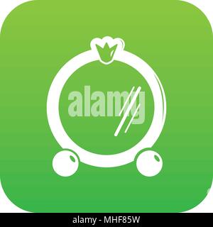 Mirror frame icon green vector Stock Vector